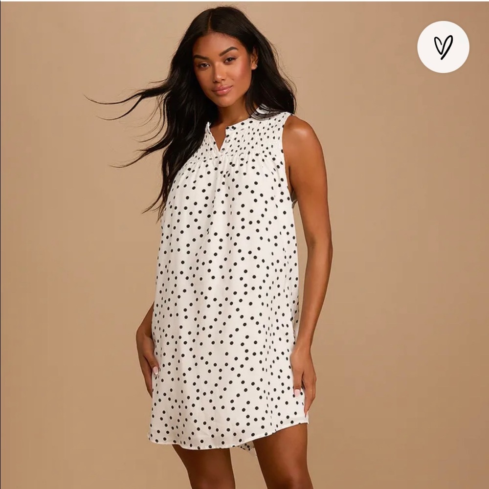 Hi-Lo Polka Dot Sleeveless Dress